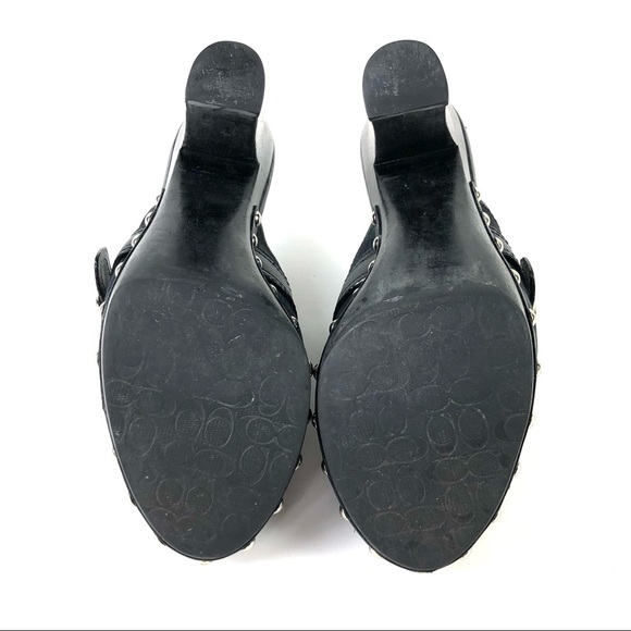 Coach Willow Signature C Black Clogs - Picture 10 of 10